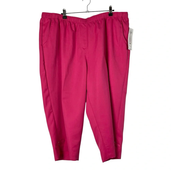 Allison Daley Hot Pink Pull On Capri Pants 22W - Picture 1 of 3